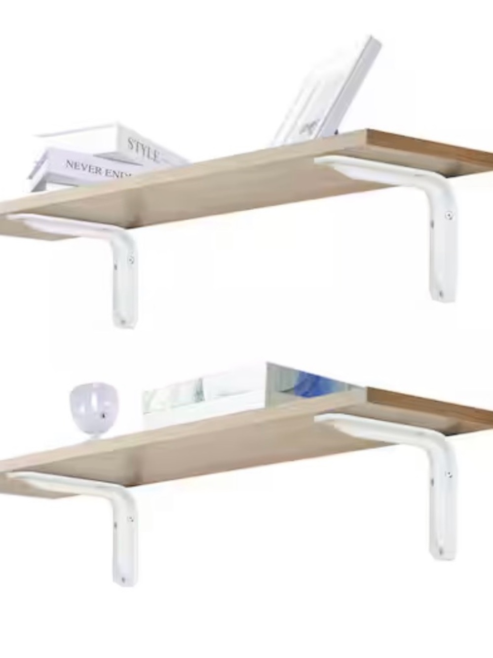 12 in. White Steel Ridgeway Shelf Bracket by Everbilt